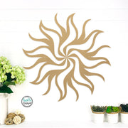 Metal Sunburst Wall Decor | Mid Century Modern Laser Cut Steel