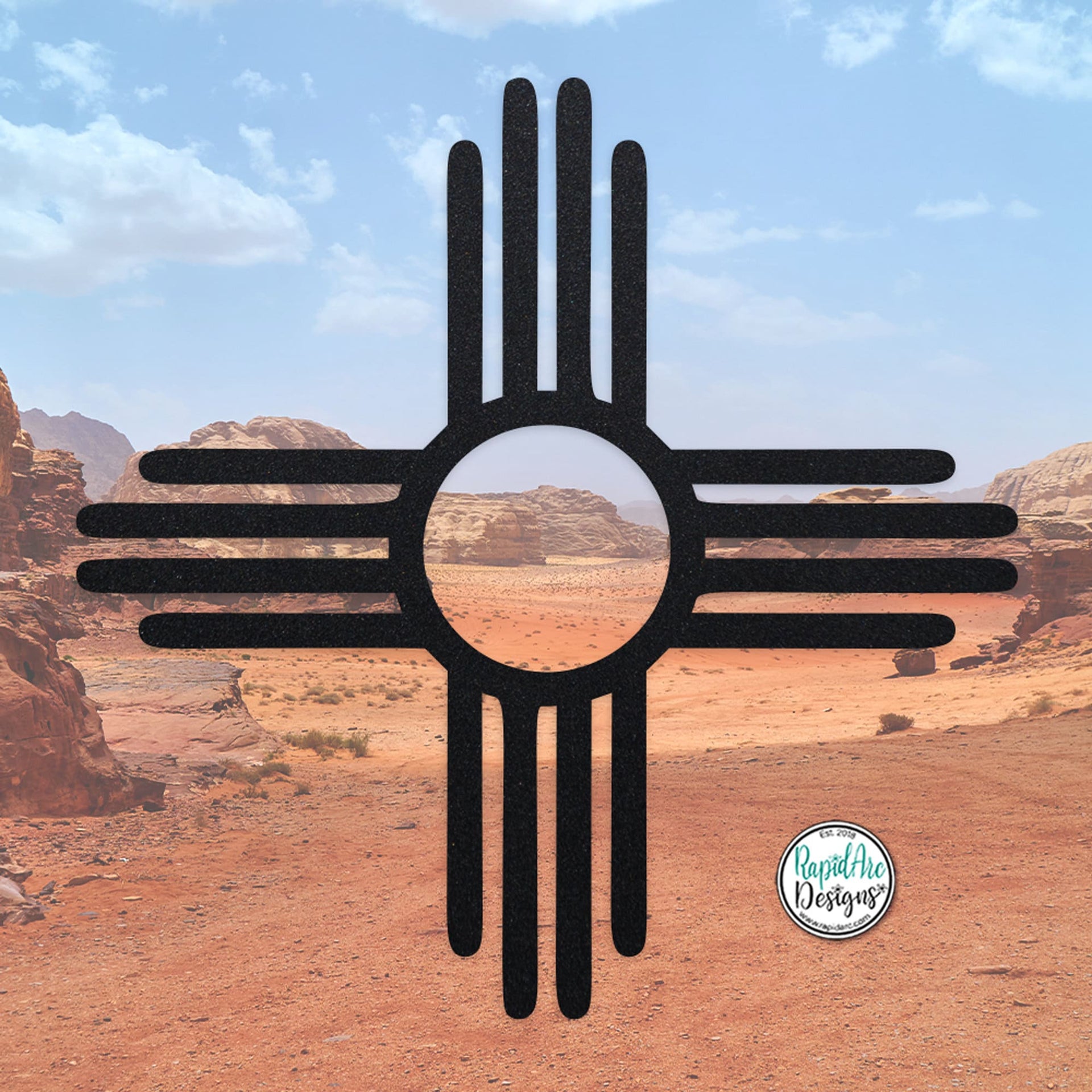 Zia Sun Metal Wall Art | New Mexico Pueblo Decor