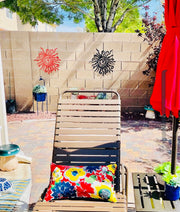 Metal Sun Wall Art | Whimsical Spiral Sun, Garden & Patio Decor