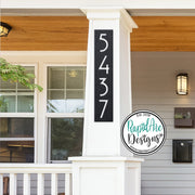 Mid Century Modern Vertical House Number Sign