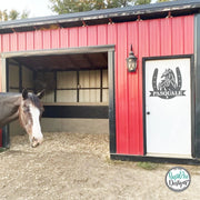 Custom Horse Name Sign: Metal Horseshoe Monogram, Western Farm Decor