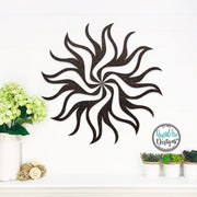 Metal Sunburst Wall Decor | Mid Century Modern Laser Cut Steel