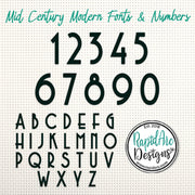 Mid Century Modern Vertical House Number Sign