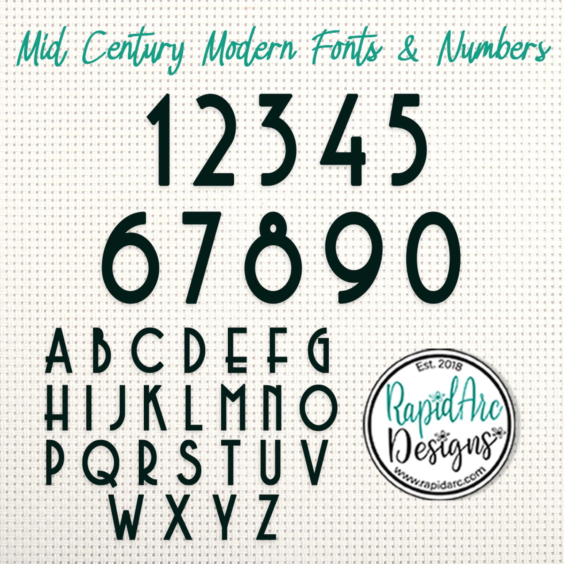 Mid Century Modern Vertical House Number Sign