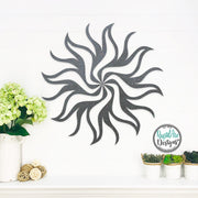 Metal Sunburst Wall Decor | Mid Century Modern Laser Cut Steel