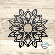 Wildflower MANDALA Metal Wall Hanging | Modern Metal Flower | Unique Indoor Outdoor Decor | Housewarming Gift | Wildflower Mandala Style 3