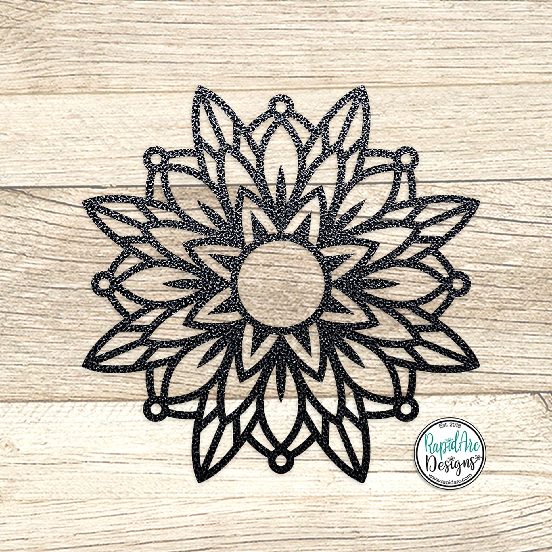 Wildflower MANDALA Metal Wall Hanging | Modern Metal Flower | Unique Indoor Outdoor Decor | Housewarming Gift | Wildflower Mandala Style 3