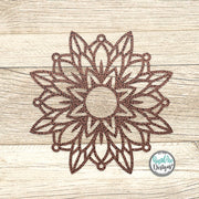Wildflower MANDALA Metal Wall Hanging | Modern Metal Flower | Unique Indoor Outdoor Decor | Housewarming Gift | Wildflower Mandala Style 3