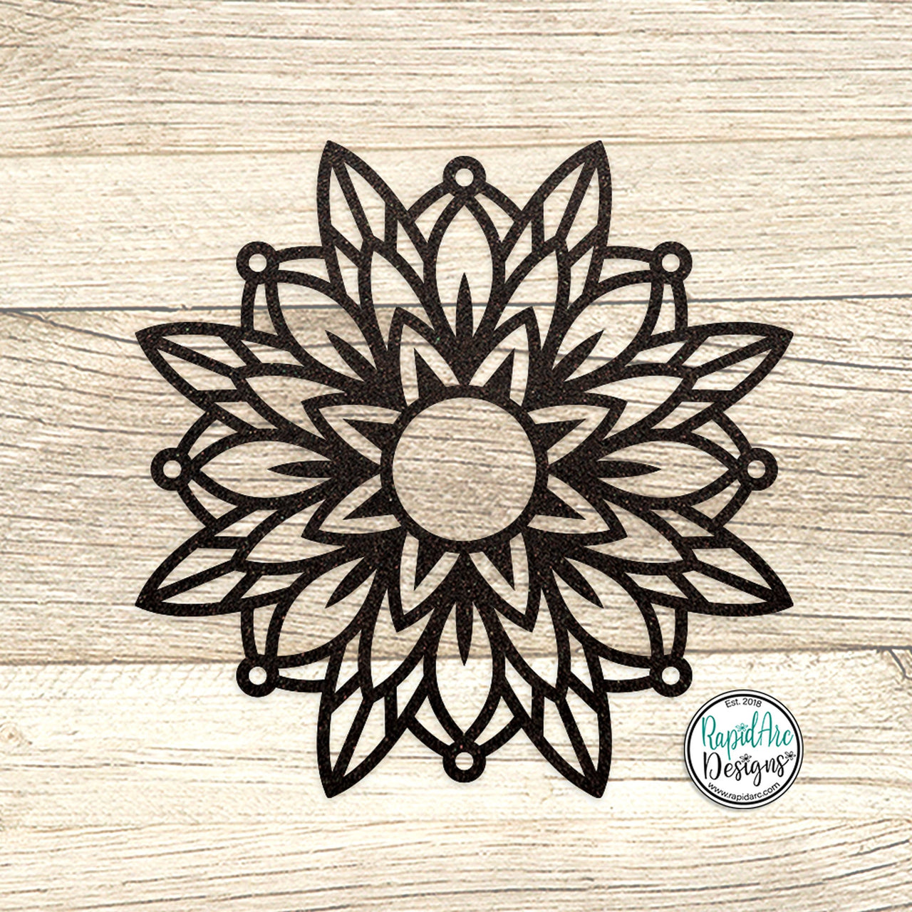 Wildflower MANDALA Metal Wall Hanging | Modern Metal Flower | Unique Indoor Outdoor Decor | Housewarming Gift | Wildflower Mandala Style 3