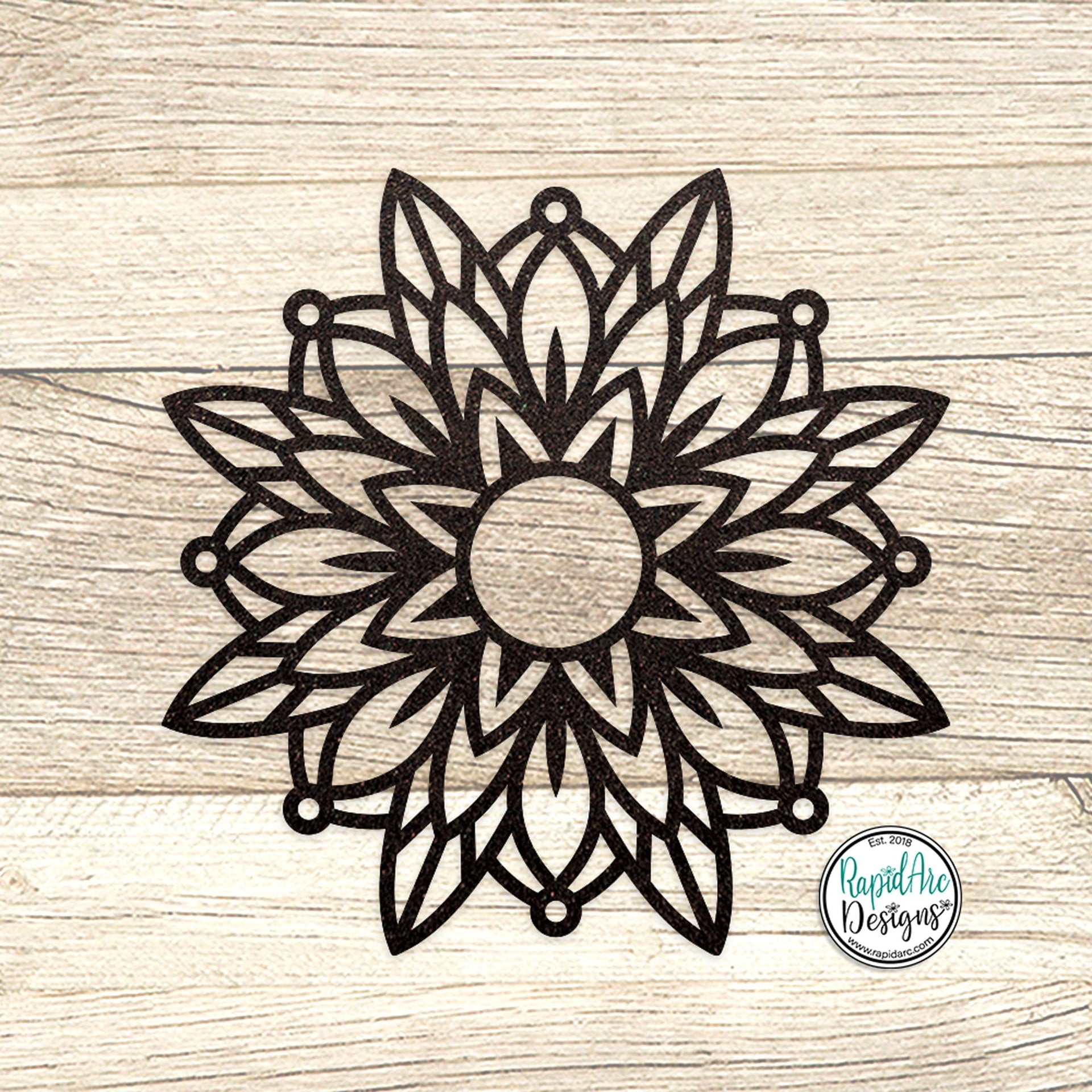 Wildflower MANDALA Metal Wall Hanging | Modern Metal Flower | Unique Indoor Outdoor Decor | Housewarming Gift | Wildflower Mandala Style 3