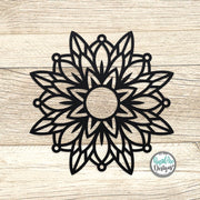 Wildflower MANDALA Metal Wall Hanging | Modern Metal Flower | Unique Indoor Outdoor Decor | Housewarming Gift | Wildflower Mandala Style 3