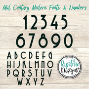 5" and 8" Tall Numbers Mid Century Metal House Number Sign