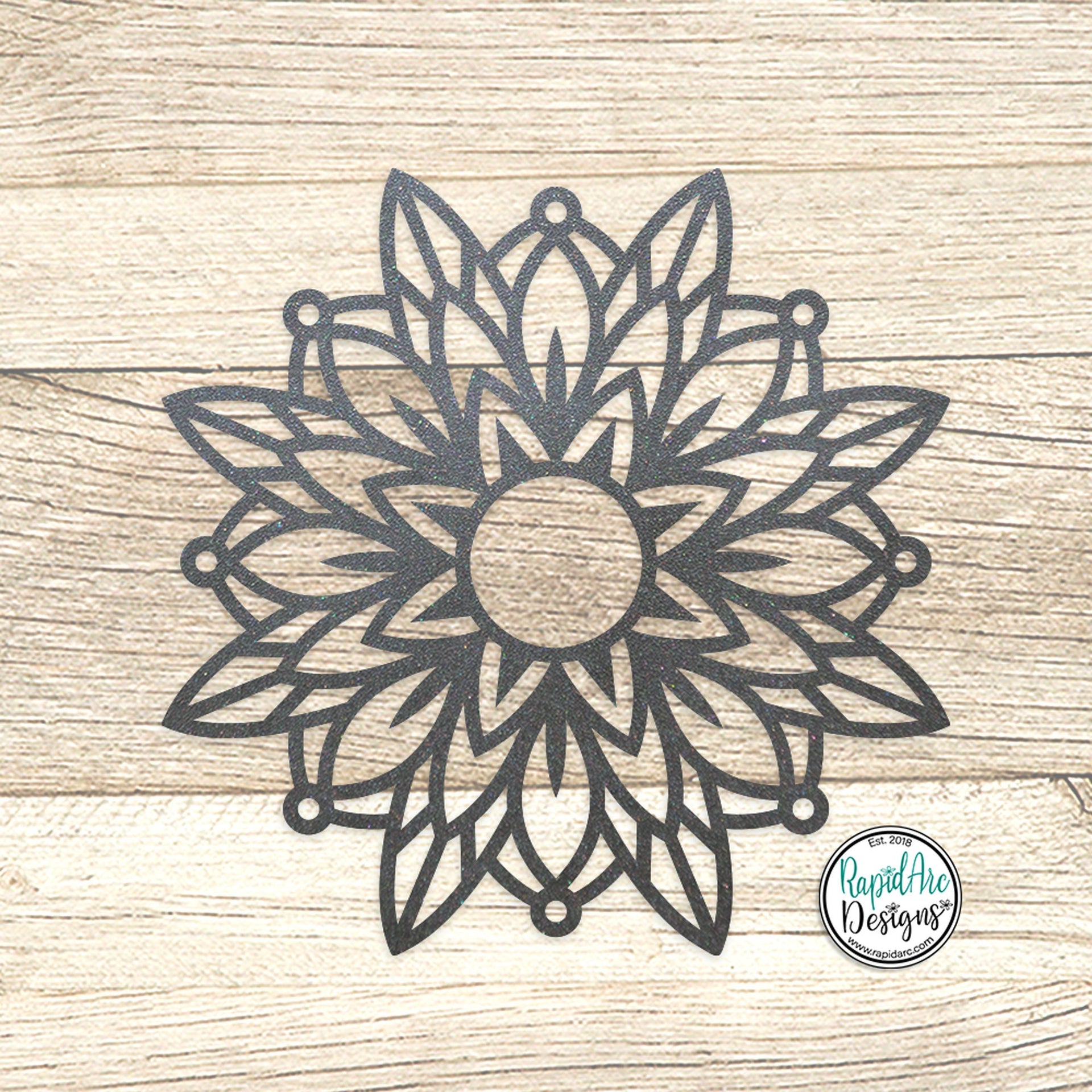 Wildflower MANDALA Metal Wall Hanging | Modern Metal Flower | Unique Indoor Outdoor Decor | Housewarming Gift | Wildflower Mandala Style 3