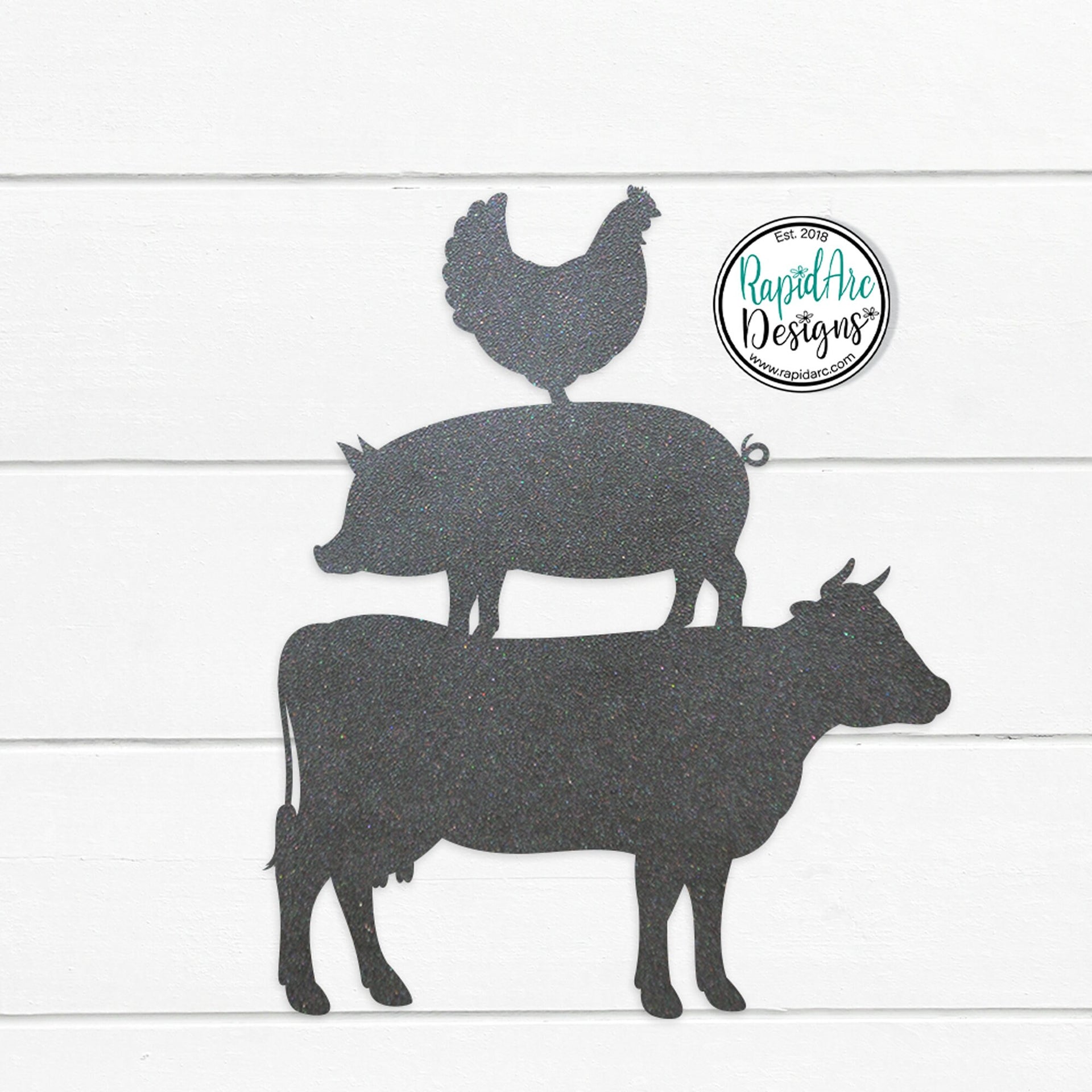 Stacked Farm Animals Metal Sign | Farmhouse Wall Decor