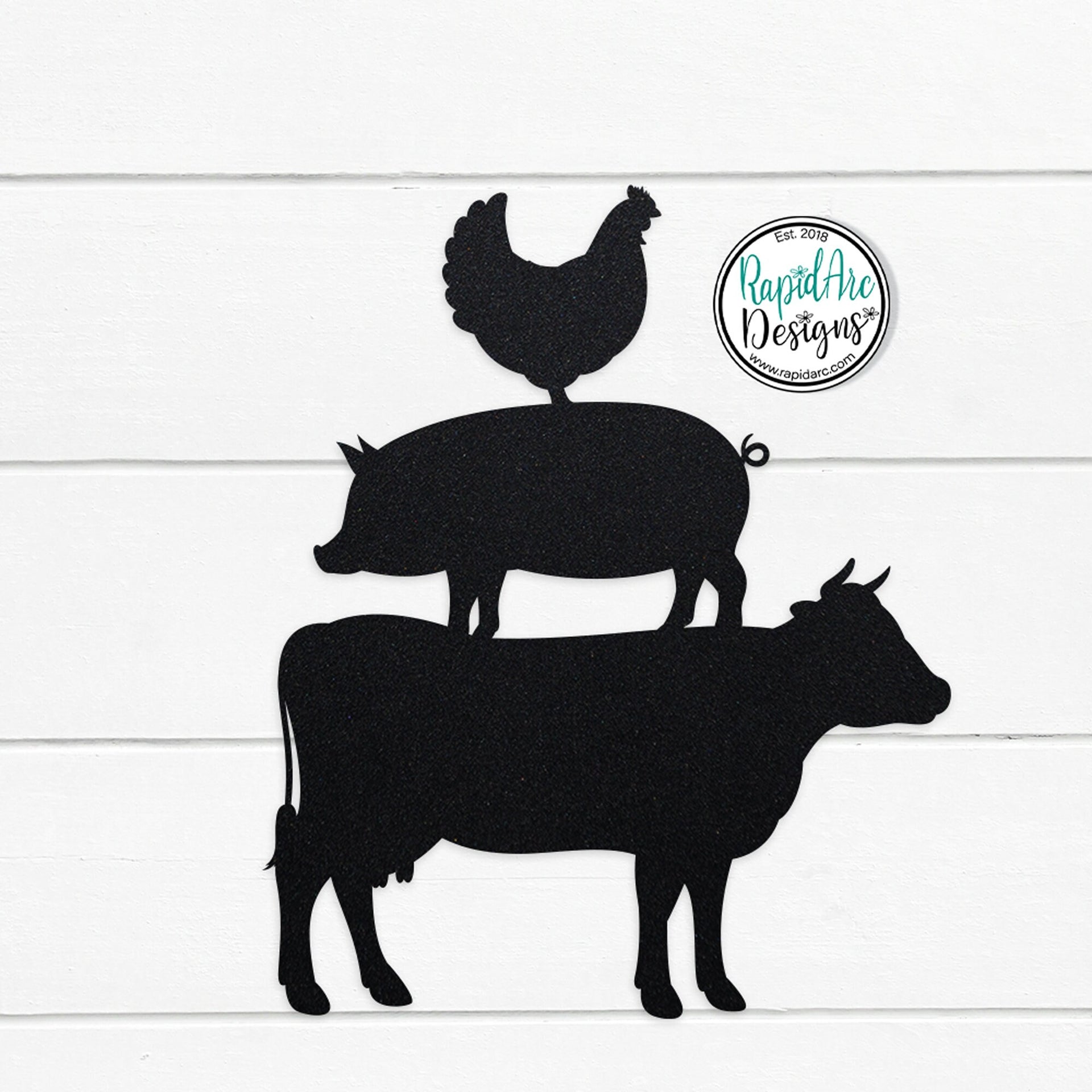 Stacked Farm Animals Metal Sign | Farmhouse Wall Decor