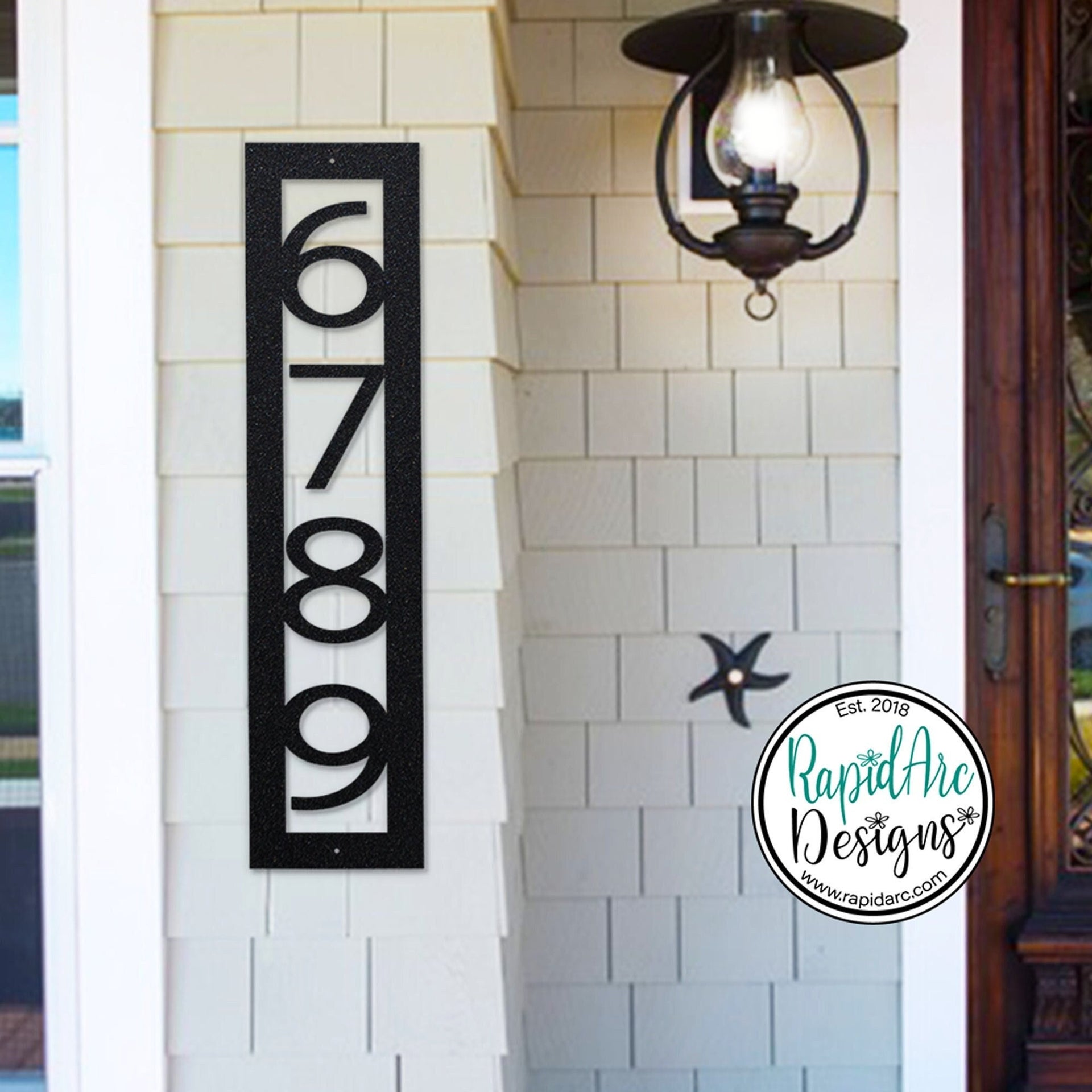 Modern Nouveau Font | Vertical House Numbers