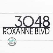 Modern Deco Metal House Number Sign
