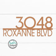 Modern Deco Metal House Number Sign
