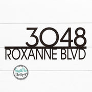 Modern Deco Metal House Number Sign