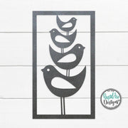 Metal Mid Century Modern Stacked Birds | Metal Art Stacked Bird Design by RapidArc | Retro Atomic Age Birds | Custom Wall Art | Best Gift