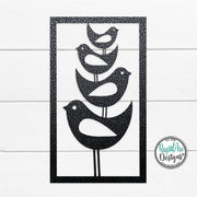 Metal Mid Century Modern Stacked Birds | Metal Art Stacked Bird Design by RapidArc | Retro Atomic Age Birds | Custom Wall Art | Best Gift