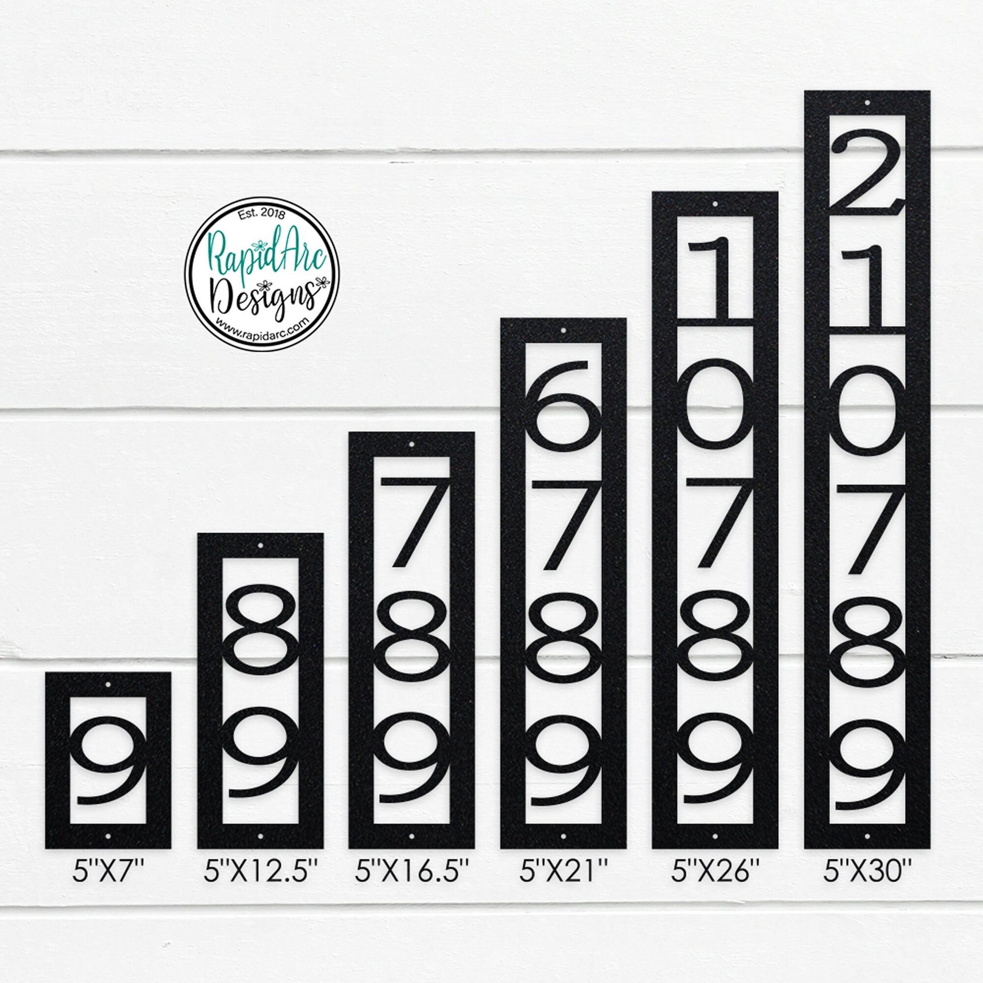 Modern Nouveau Font | Vertical House Numbers
