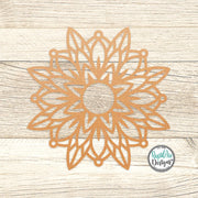 Wildflower MANDALA Metal Wall Hanging | Modern Metal Flower | Unique Indoor Outdoor Decor | Housewarming Gift | Wildflower Mandala Style 3