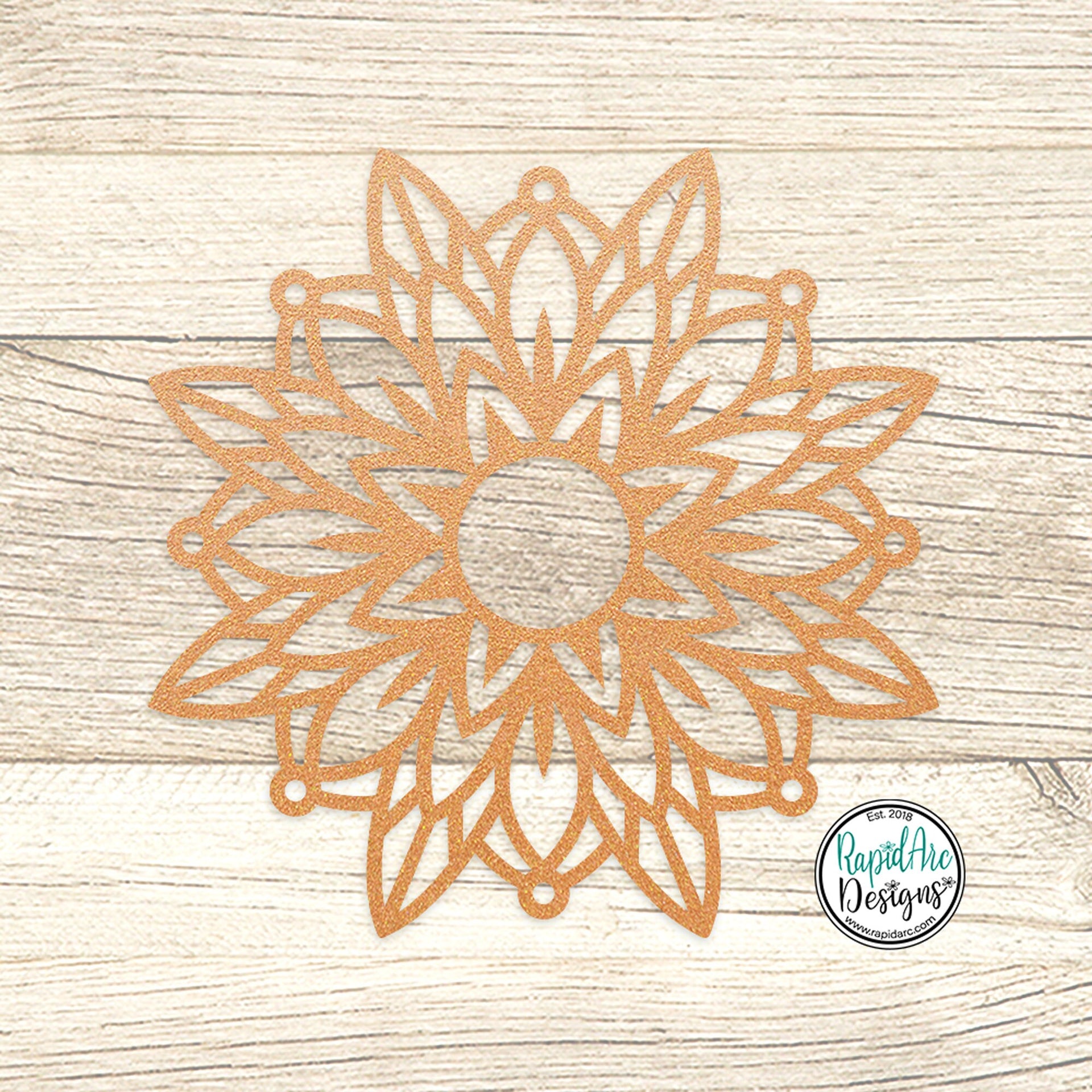 Wildflower MANDALA Metal Wall Hanging | Modern Metal Flower | Unique Indoor Outdoor Decor | Housewarming Gift | Wildflower Mandala Style 3