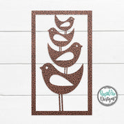 Metal Mid Century Modern Stacked Birds | Metal Art Stacked Bird Design by RapidArc | Retro Atomic Age Birds | Custom Wall Art | Best Gift
