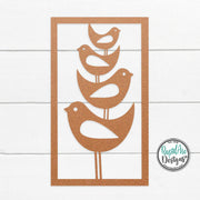 Metal Mid Century Modern Stacked Birds | Metal Art Stacked Bird Design by RapidArc | Retro Atomic Age Birds | Custom Wall Art | Best Gift
