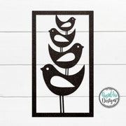 Metal Mid Century Modern Stacked Birds | Metal Art Stacked Bird Design by RapidArc | Retro Atomic Age Birds | Custom Wall Art | Best Gift