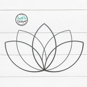 Geometric Lotus Flower Metal Wall Art | Line Art, Namaste Decor