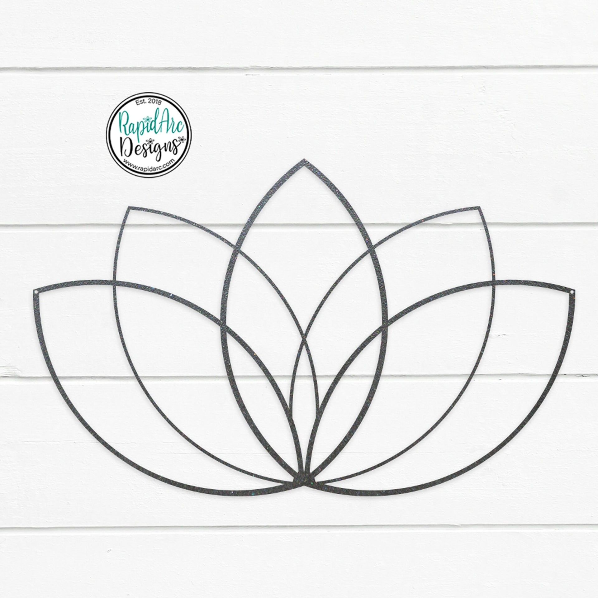 Geometric Lotus Flower Metal Wall Art | Line Art, Namaste Decor