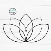 Geometric Lotus Flower Metal Wall Art | Line Art, Namaste Decor