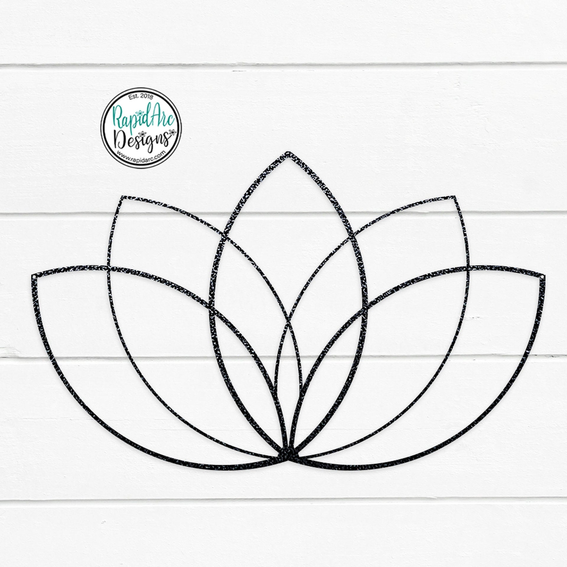 Geometric Lotus Flower Metal Wall Art | Line Art, Namaste Decor