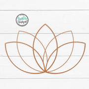 Geometric Lotus Flower Metal Wall Art | Line Art, Namaste Decor