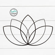 Geometric Lotus Flower Metal Wall Art | Line Art, Namaste Decor