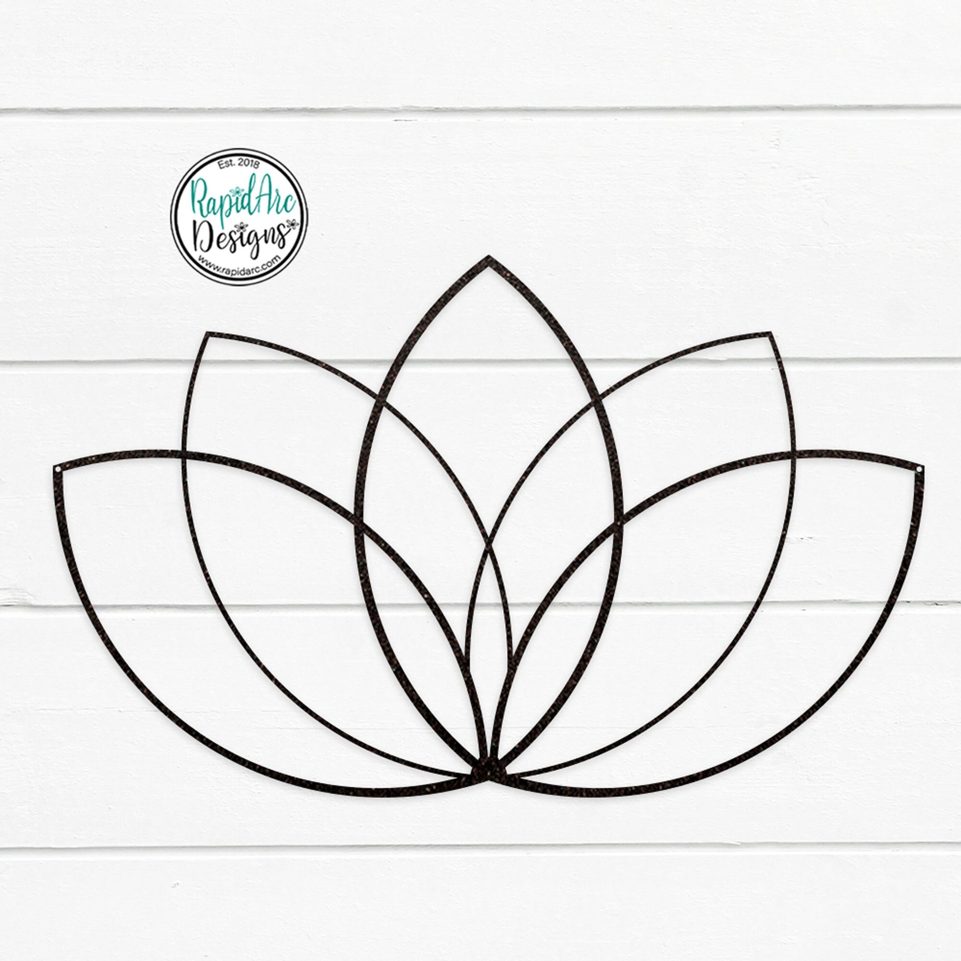 Geometric Lotus Flower Metal Wall Art | Line Art, Namaste Decor