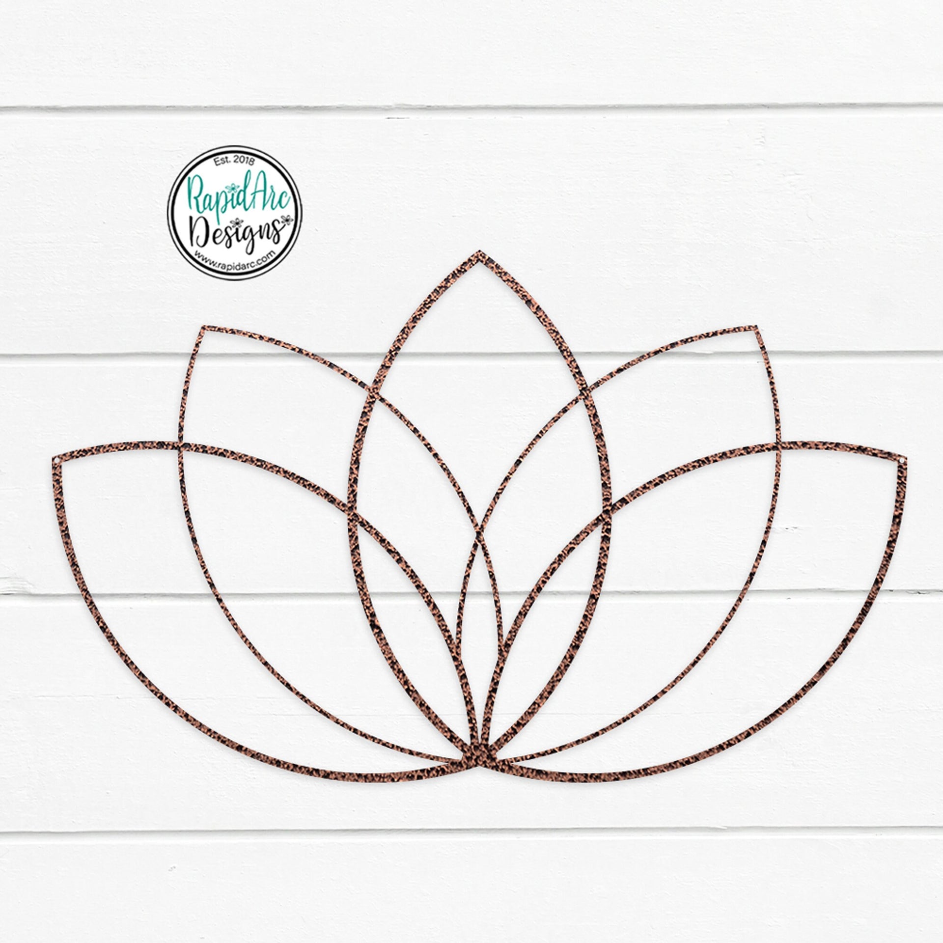 Geometric Lotus Flower Metal Wall Art | Line Art, Namaste Decor