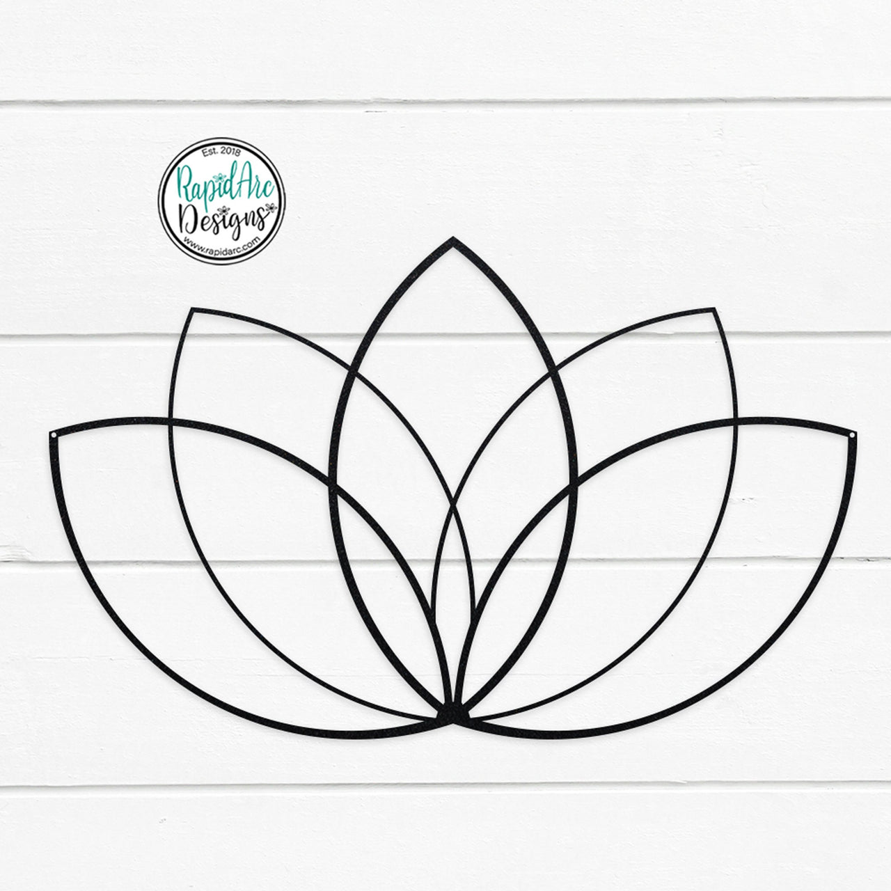 Geometric Lotus Flower Metal Wall Art | Line Art, Namaste Decor