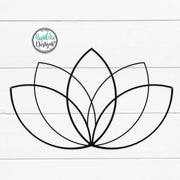 Geometric Lotus Flower Metal Wall Art | Line Art, Namaste Decor