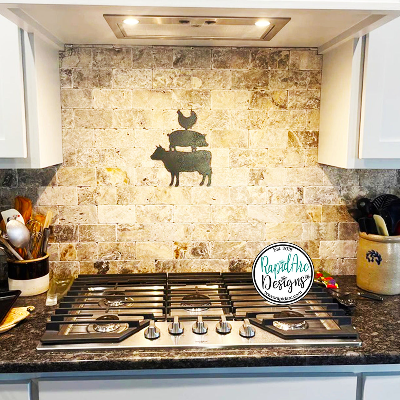 Stacked Farm Animals Metal Sign | Farmhouse Wall Decor