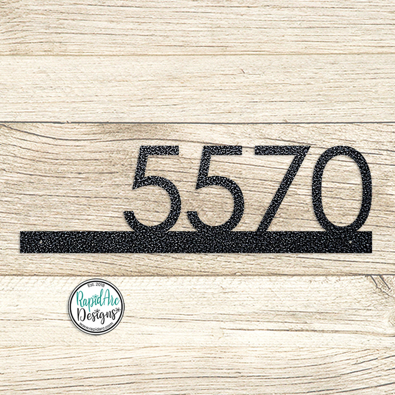 Modern Metal House Number Sign | Powder Coated Steel Address Plaque