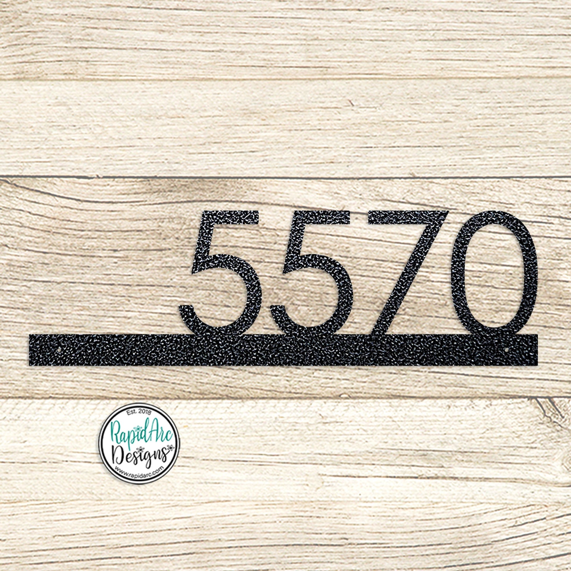 Modern Metal House Number Sign | Powder Coated Steel Address Plaque
