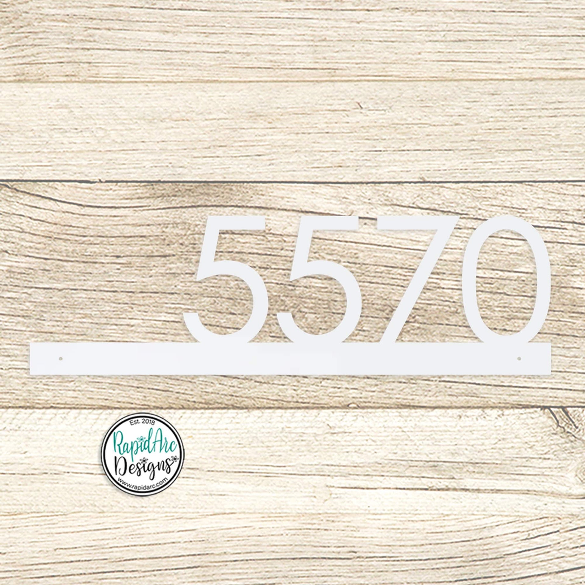 Modern Metal House Number Sign | Powder Coated Steel Address Plaque