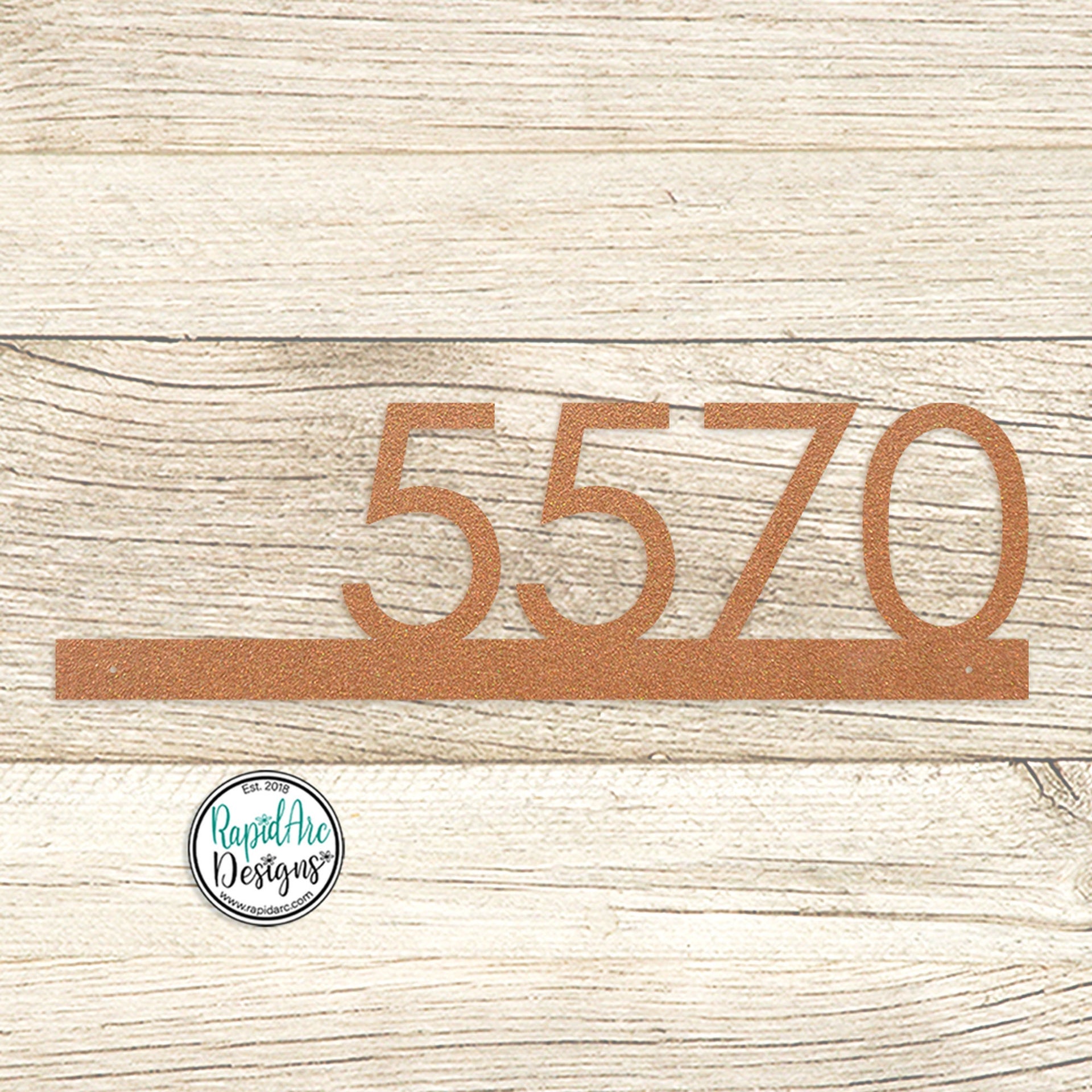 Modern Metal House Number Sign | Powder Coated Steel Address Plaque