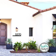 Modern Metal House Number Sign | Powder Coated Steel Address Plaque