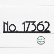 Mid Century Modern Metal Address Sign | House Number Plaque