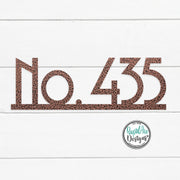 Mid Century Modern Metal Address Sign | House Number Plaque