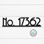 Mid Century Modern Metal Address Sign | House Number Plaque